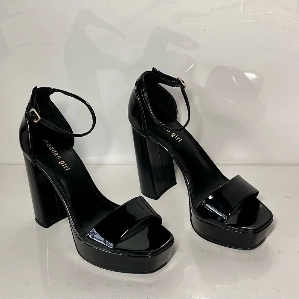 Madden Girl Square-toe ankle-strap platform sandals